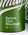 Two Textured Spice Cans Mockup