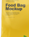 Glossy Food Bag Mockup - Front View