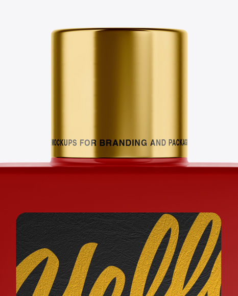 Glossy Square Perfume Bottle Mockup