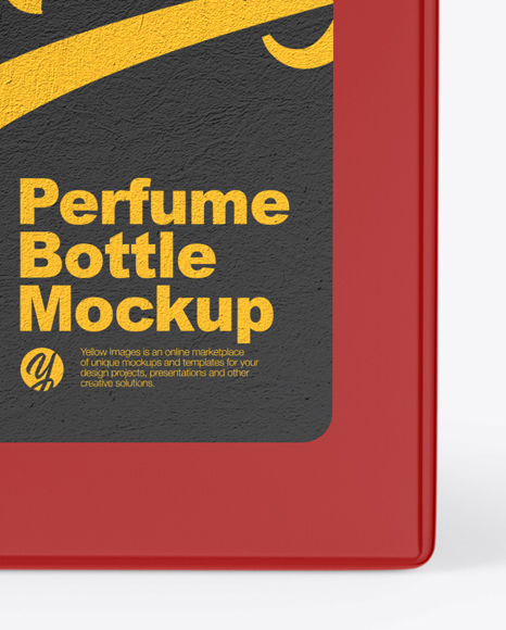 Glossy Square Perfume Bottle Mockup