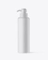 Matte Cosmetic Bottle with Pump Mockup