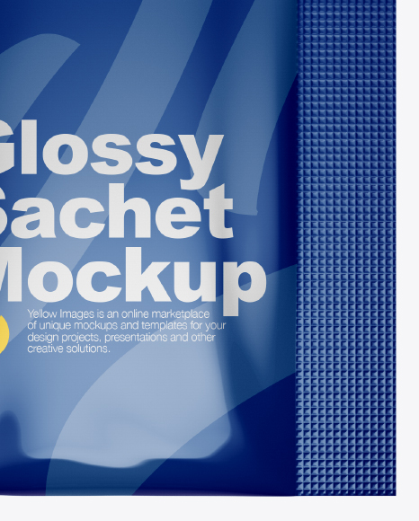 Glossy Sachet Mockup - Top View