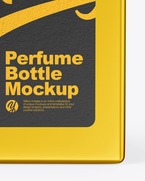 Metallic Square Perfume Bottle Mockup