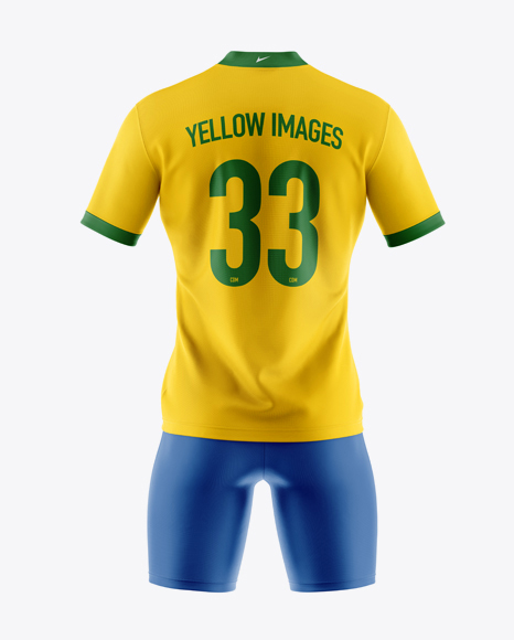 Men’s Full Soccer Kit Mockup - Back View