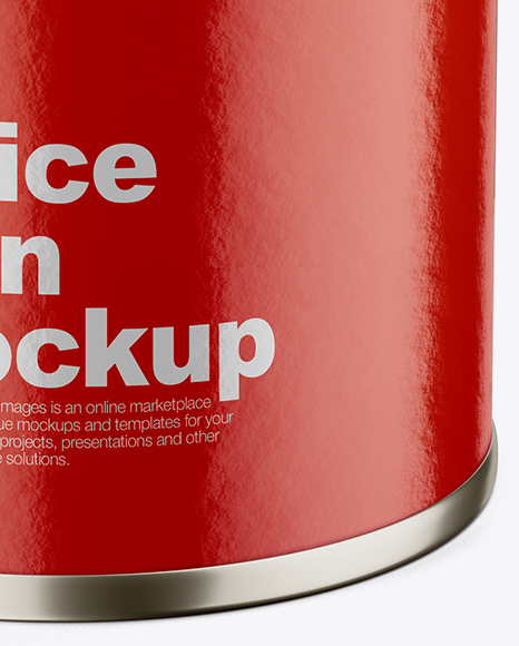 Carton Spice Can Mockup - Front View (High Angle Shot)