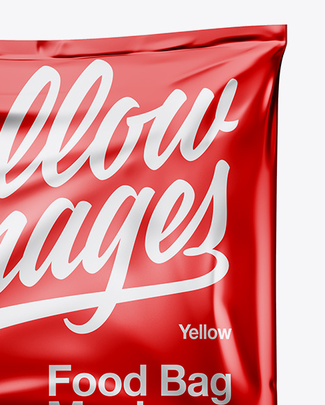 Metallic Food Bag Mockup