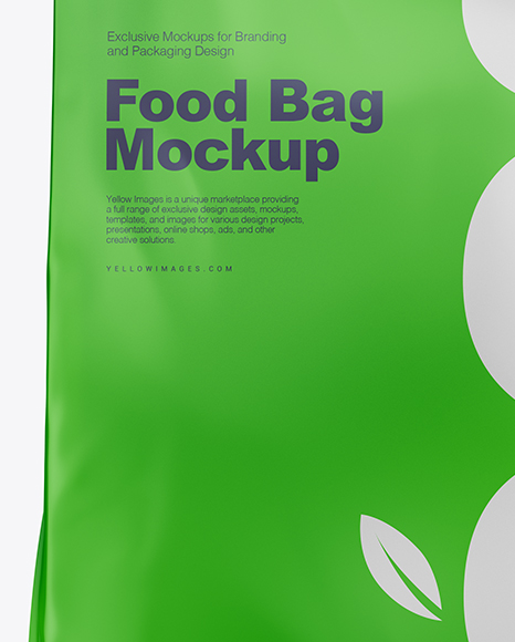 Matte Food Bag Mockup - Front View