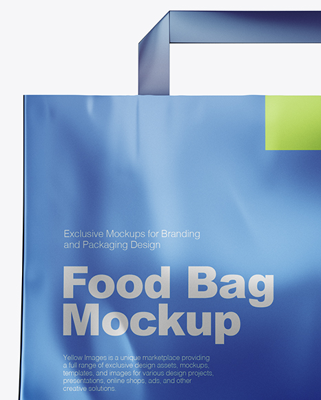 Metallic Food Bag Mockup - Front View