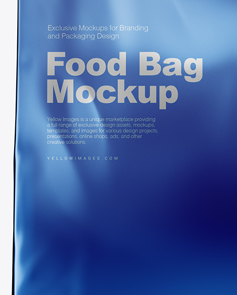 Metallic Food Bag Mockup - Front View