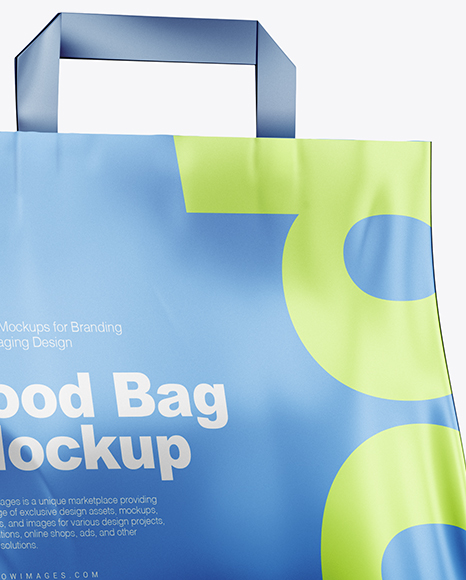 Metallic Food Bag Mockup - Half Side View