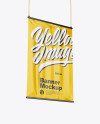 Glossy Banner Mockup - Half Side View