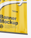 Glossy Banner Mockup - Half Side View