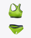 Women`s Underwear Kit Mockup - Front Half Side View