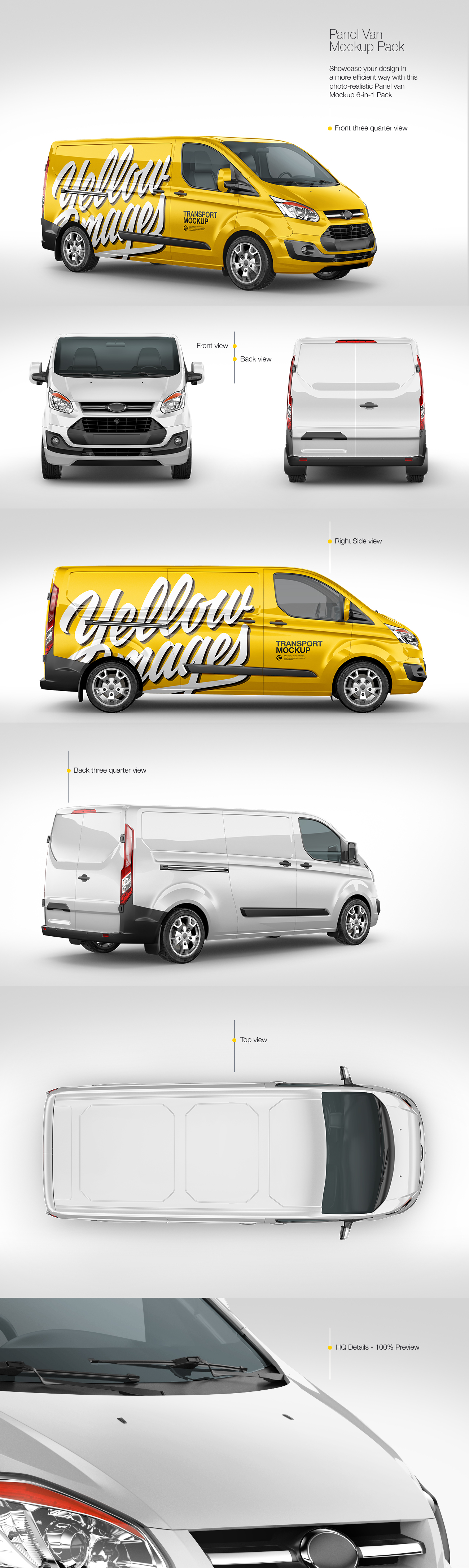Panel Van Mockup Pack Panel Van Mockup Pack