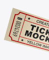 Two Matte Paper Tickets Mockup