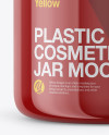 Glossy Plastic Cosmetic Jar Mockup