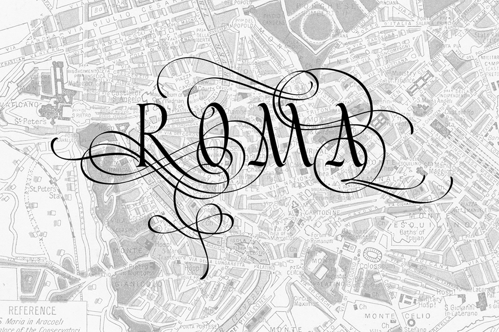 Calligraphic Italian cities Calligraphic Italian cities