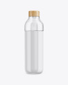 Glossy Bottle With Water Mockup