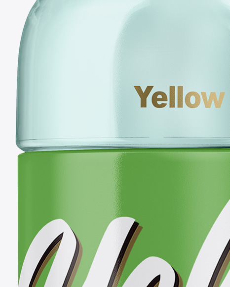 Glossy Bottle With Liquid Mockup