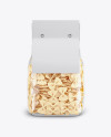 Fiocchi Rigati Pasta with Paper Label Mockup - Front View