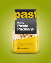 Fiocchi Rigati Pasta with Paper Label Mockup - Front View