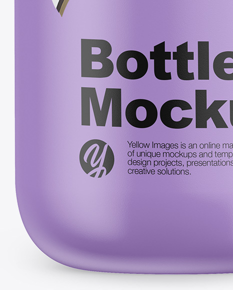 Matte Bottle With Liquid Mockup