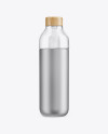 Metallic Bottle With Water Mockup