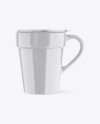 Glossy Mug w/ Cap Mockup - Front View