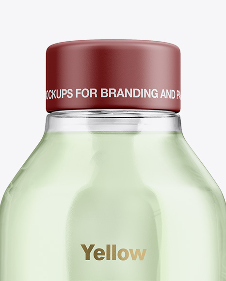 Glass Bottle With Liquid Mockup