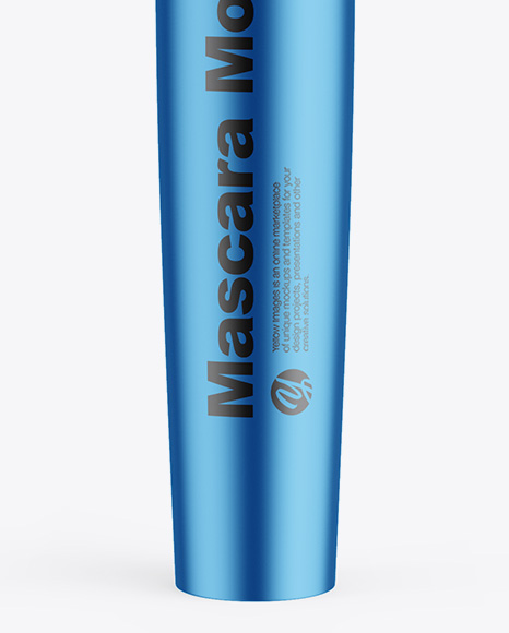 Matte Metallic Mascara Tube Mockup