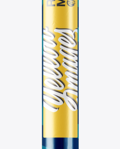 Standing Up Metallic Roll Mockup