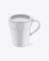 Glossy Mug w/ Cap Mockup - Front View (High-Angle Shot) Glossy Mug w/ Cap Mockup - Front View (High-Angle Shot)