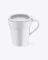 Matte Mug w/ Cap Mockup - Front View (High-Angle Shot)