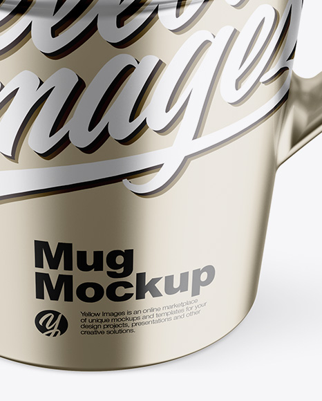 Metallic Mug w/ Cap Mockup - Front View (High-Angle Shot) Metallic Mug w/ Cap Mockup - Front View (High-Angle Shot)
