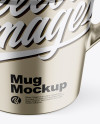 Metallic Mug w/ Cap Mockup - Front View (High-Angle Shot)