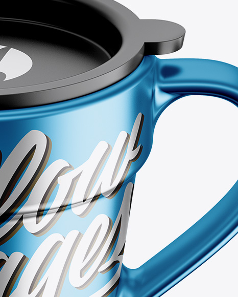 Matte Metallic Mug w/ Cap Mockup - Front View (High-Angle Shot) Matte Metallic Mug w/ Cap Mockup - Front View (High-Angle Shot)
