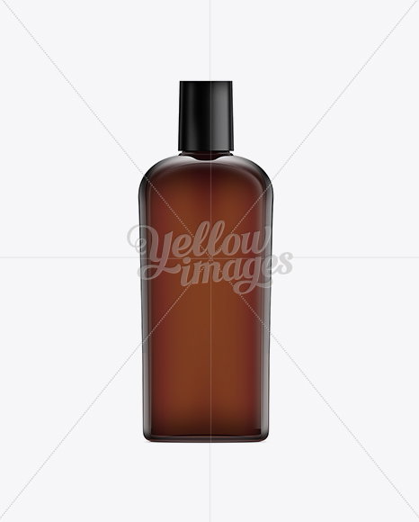 Brown Cosmetic Bottle With Black Cap - 250ml