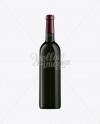 750ml Dark Green Glass Bottle with Red Wine Mockup