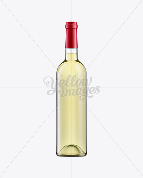 Clear Glass Wine Bottle With White Wine - 750ml Clear Glass Wine Bottle With White Wine - 750ml