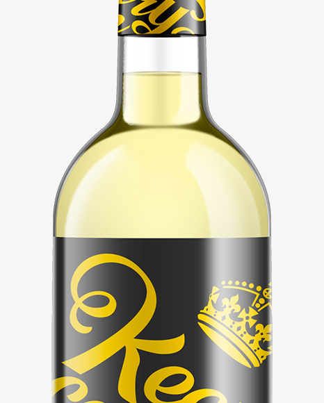 Clear Glass Wine Bottle With White Wine - 750ml Clear Glass Wine Bottle With White Wine - 750ml