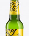 330ml Emerald Green Bottle with Lager Beer Mockup