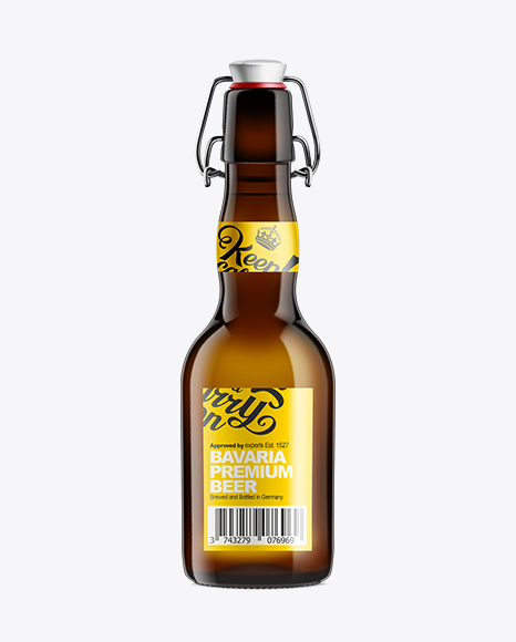 Amber Beer Bottle with Swing Top Closure 330ml