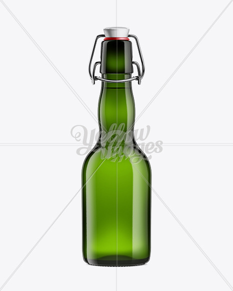 Emerald Green Bottle with Swing Top Closure 330ml - Free Download