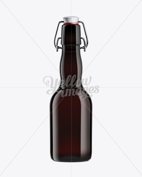 Black Amber Bottle with Swing Top Closure 330ml