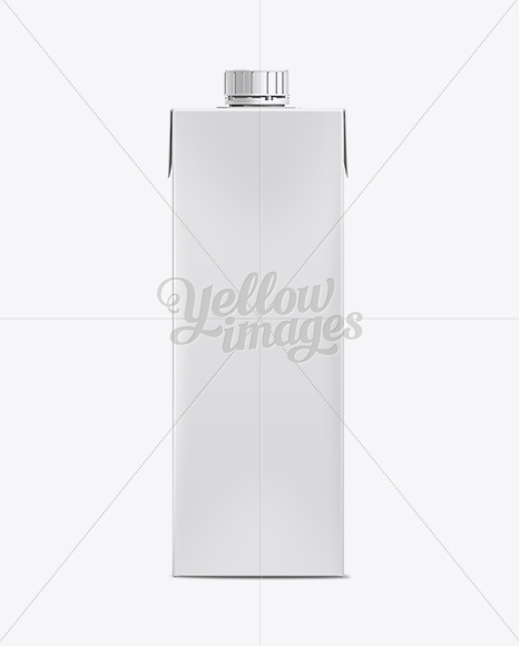 1L Milk Carton with Screw Cap Mock-up