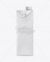 1L Milk Carton with Screw Cap Mock-up