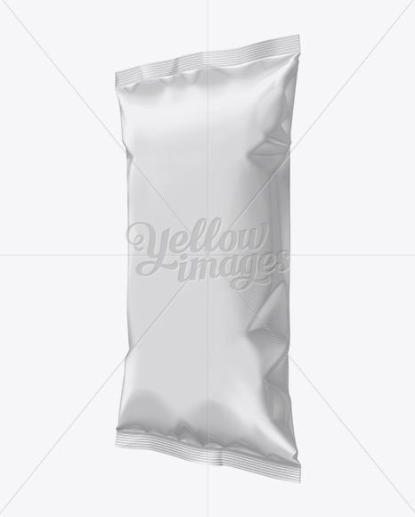 Plastic Snack Package Mockup - Halfside View