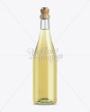 Clear Glass Lambrusco Bottle w/ White Wine Mockup