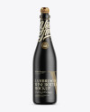 Black Matte Lambrusco Wine Bottle Mockup