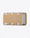 Carton 6 Pack 0.33L Cans Carrier Mockup - Halfside View